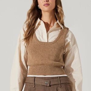 Guinevere Layered Sweater Vest Top szXS